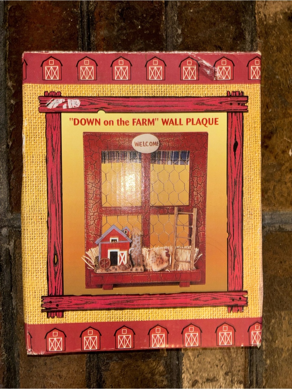 'Down on the Farm' Wall Plaque - Red Farmhouse Accent